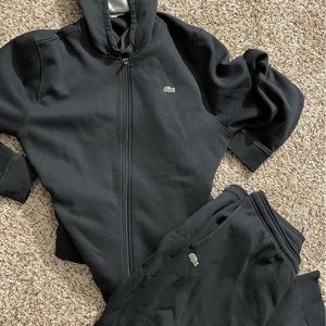 Lacoste black sport joggers and jacket
